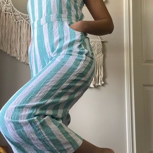 Striped Jumpsuit with Pockets